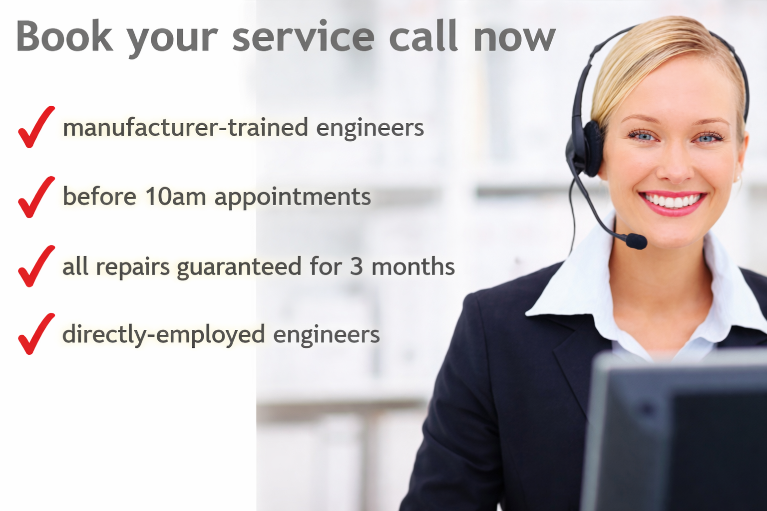 Book your service call now